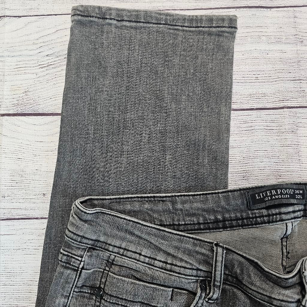Liverpool 36x33 straight leg black denim jeans - Picture 3 of 9